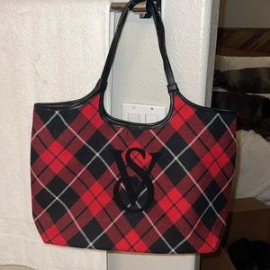 NWOT Victoria’s Secret Plaid Tote Bag